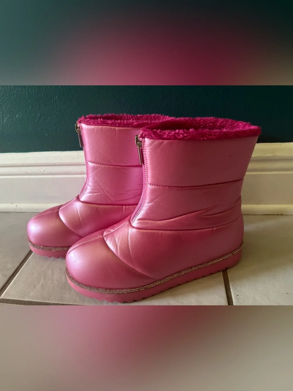 Spaceship Retro Red Pink Astro Bubble Pop Foam Boot